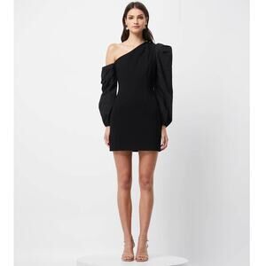 Elliatt Phenomenon One Shoulder Balloon Sleeve Cocktail Short Dress